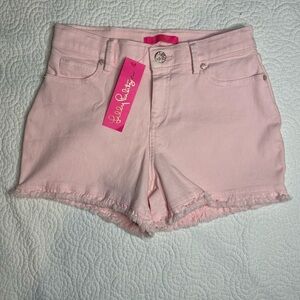 NWT Lilly Pulitzer Pink Jean Shorts size 0